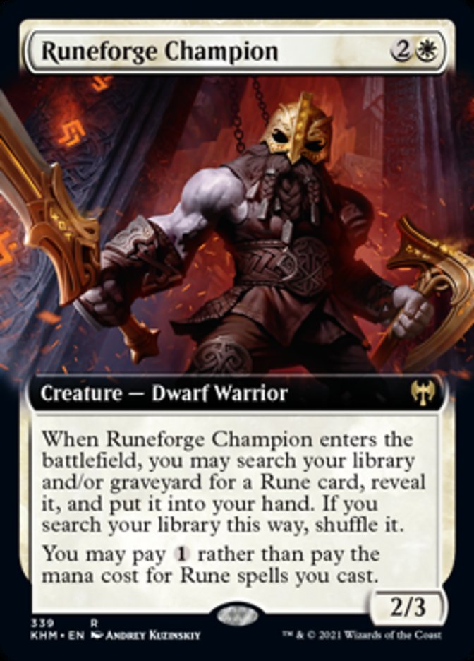 Runeforge Champion (Extended Art) [Kaldheim] | Gamers Paradise