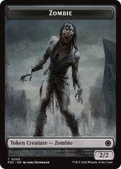 Zombie // The Monarch Double-Sided Token [Foundations Commander Tokens] | Gamers Paradise