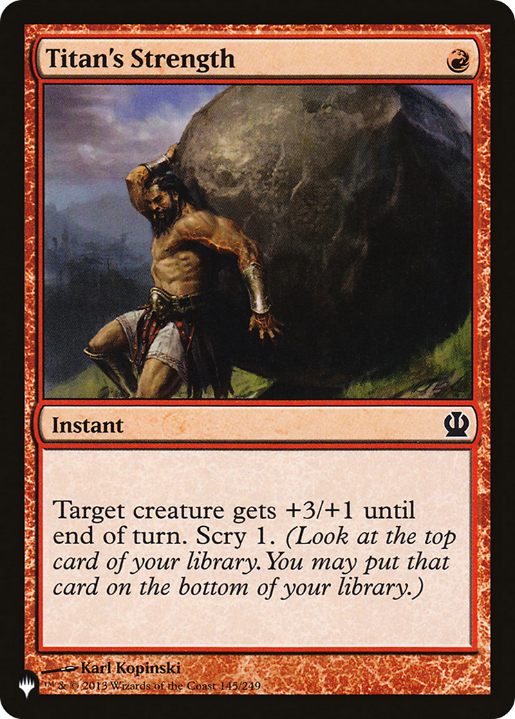 Titan's Strength [The List Reprints] | Gamers Paradise