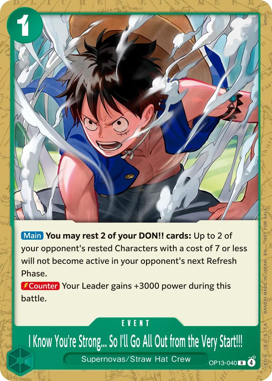 I Know You're Strong... So I'll Go All Out from the Very Start!!! (Tournament Pack 2026 Vol. 4) [One Piece Promotion Cards] | Gamers Paradise