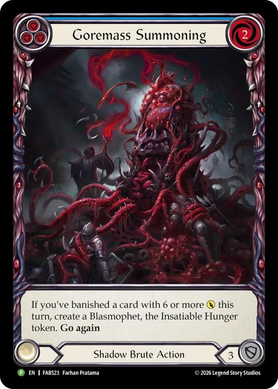 Goremass Summoning [FAB523] (Promo)  Rainbow Foil | Gamers Paradise