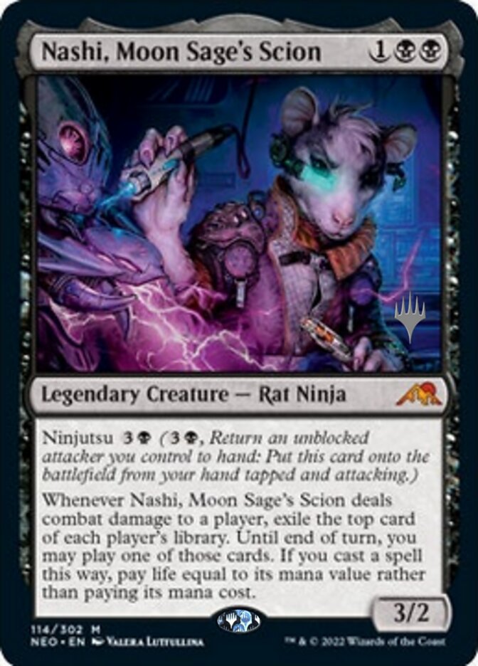 Nashi, Moon Sage's Scion (Promo Pack) [Kamigawa: Neon Dynasty Promos] | Gamers Paradise