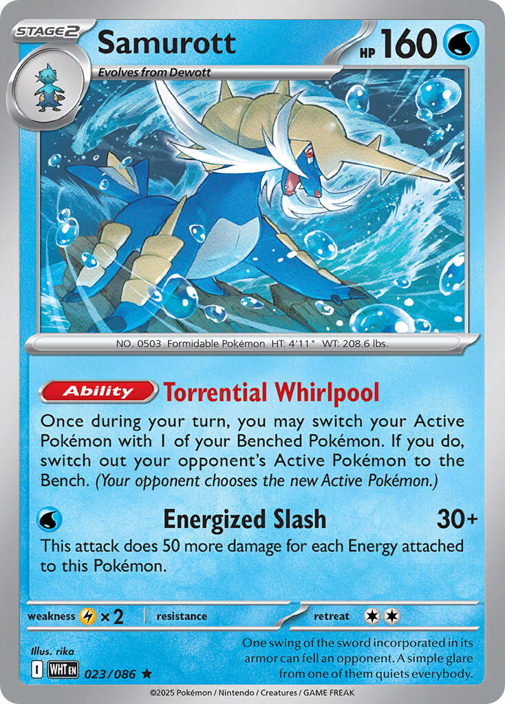 Samurott (023/086) (Deck Exclusive) [Scarlet & Violet: White Flare] | Gamers Paradise