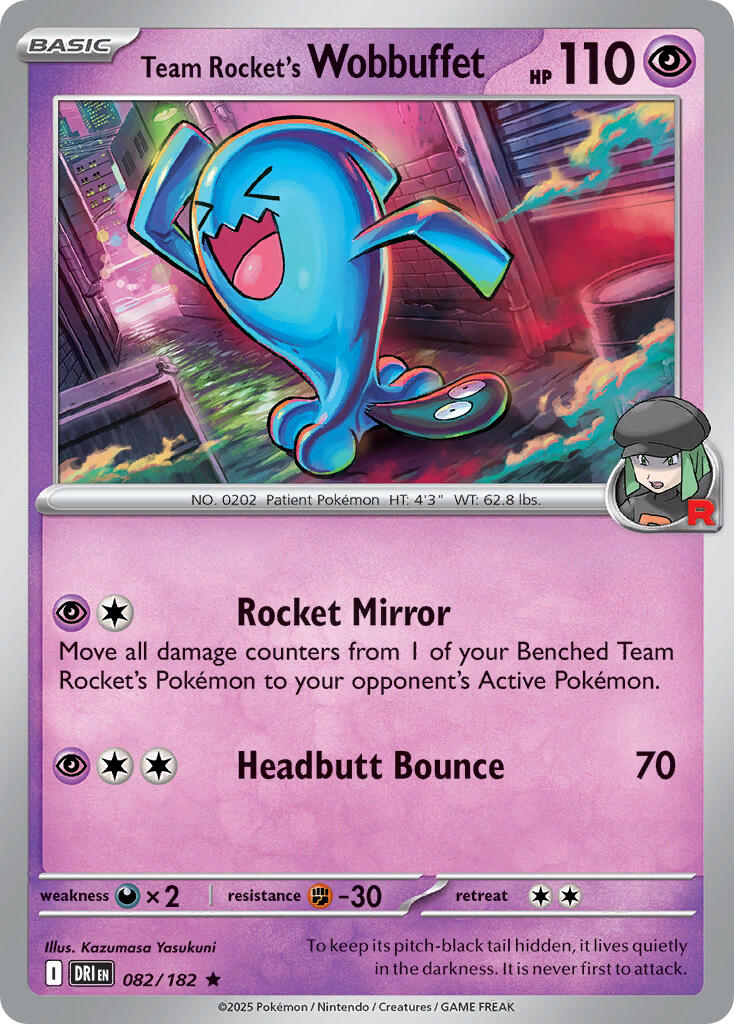Team Rocket's Wobbuffet (082/182) (Deck Exclusive) [Scarlet & Violet: Destined Rivals] | Gamers Paradise