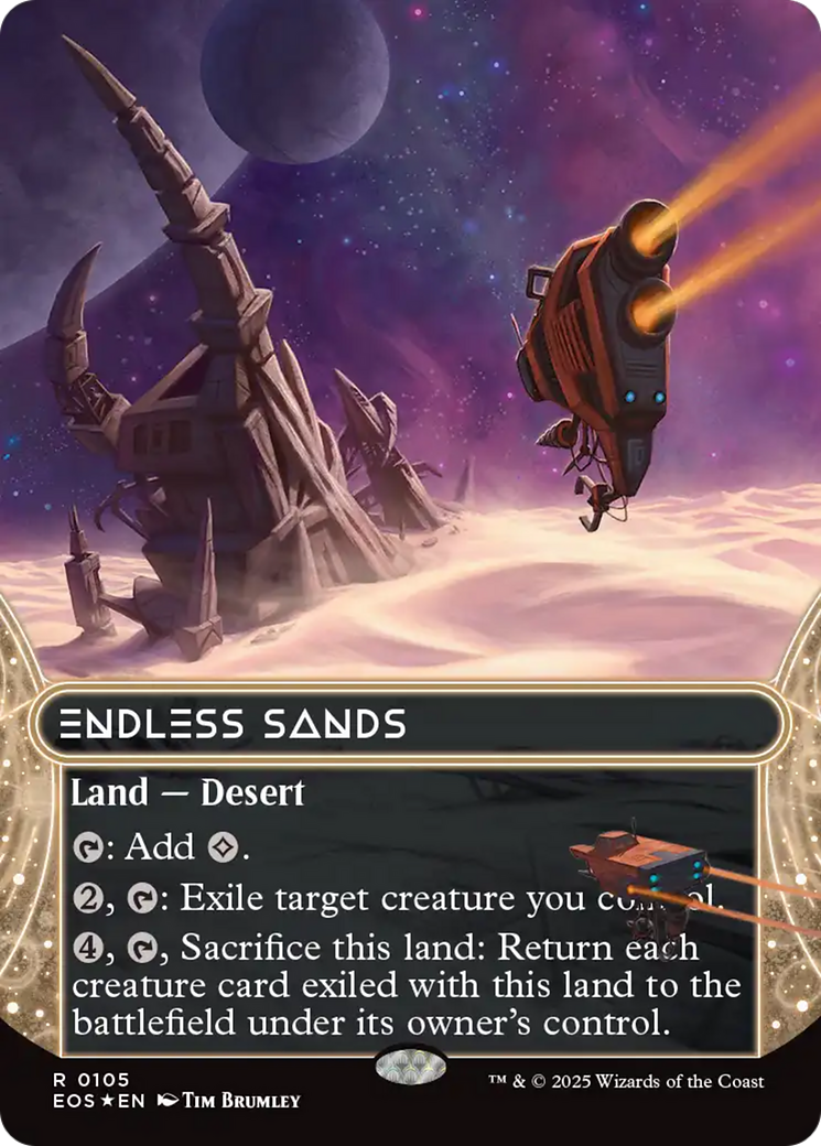 Endless Sands (0105) (Borderless) (Galaxy Foil) [Edge of Eternities: Stellar Sights] | Gamers Paradise