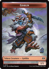 Dog // Goblin Double-Sided Token [Tarkir: Dragonstorm Commander Tokens] | Gamers Paradise