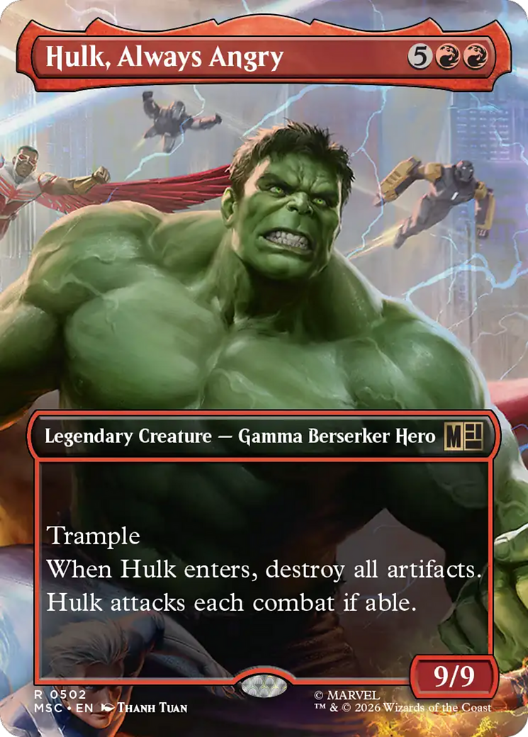 Hulk, Always Angry (Borderless) [Marvel Super Heroes Commander] | Gamers Paradise