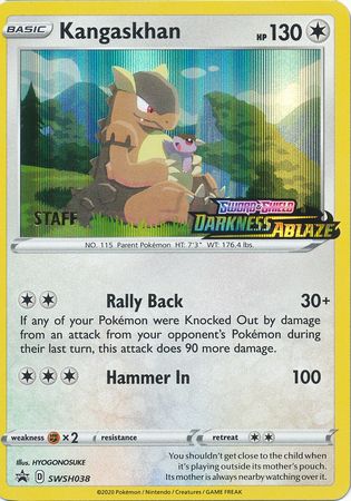 Kangaskhan (SWSH038) (Staff Prerelease Promo) [Sword & Shield: Black Star Promos] | Gamers Paradise