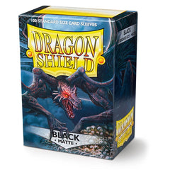 Dragon Shield: Standard 100ct Sleeves - Black (Matte) | Gamers Paradise