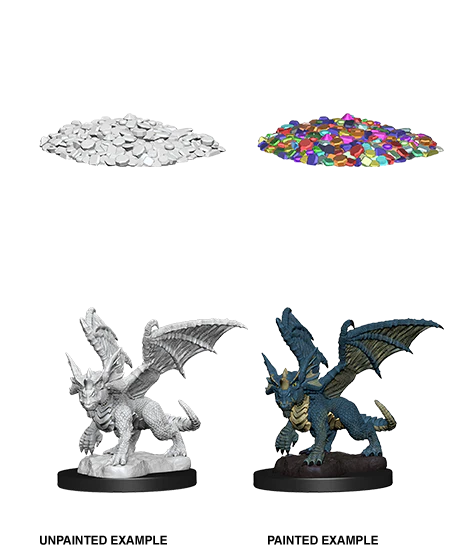 D&D NOLZUR'S MARVELOUS MINIATURES: BLUE DRAGON WYRMLING | Gamers Paradise