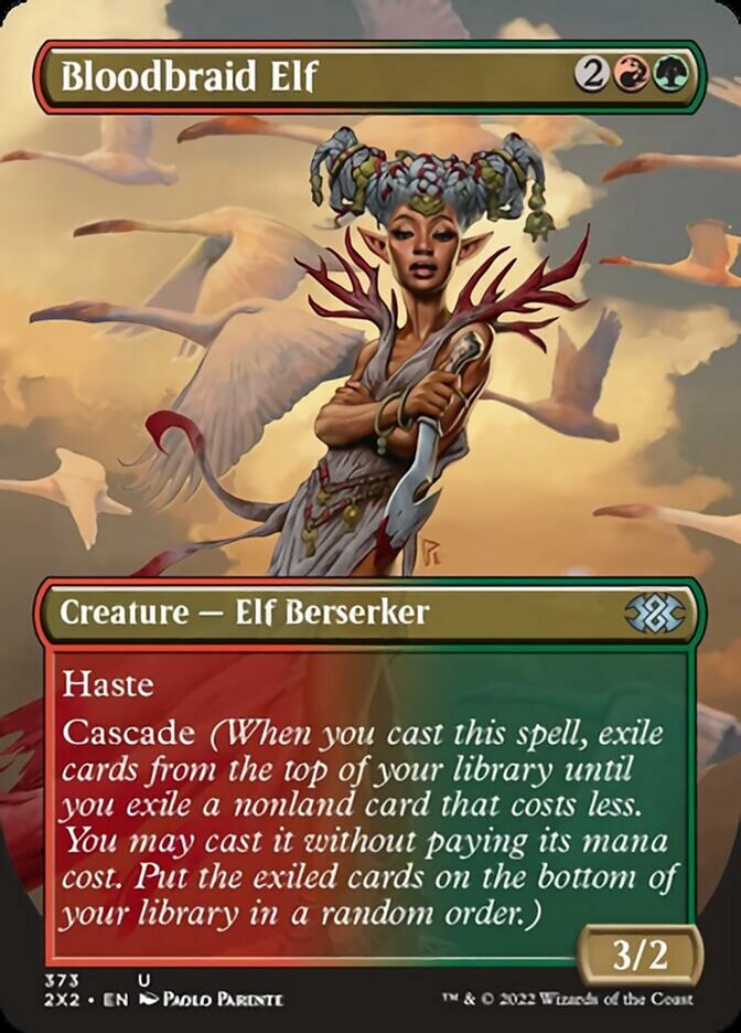 Bloodbraid Elf (Borderless Alternate Art) [Double Masters 2022] | Gamers Paradise