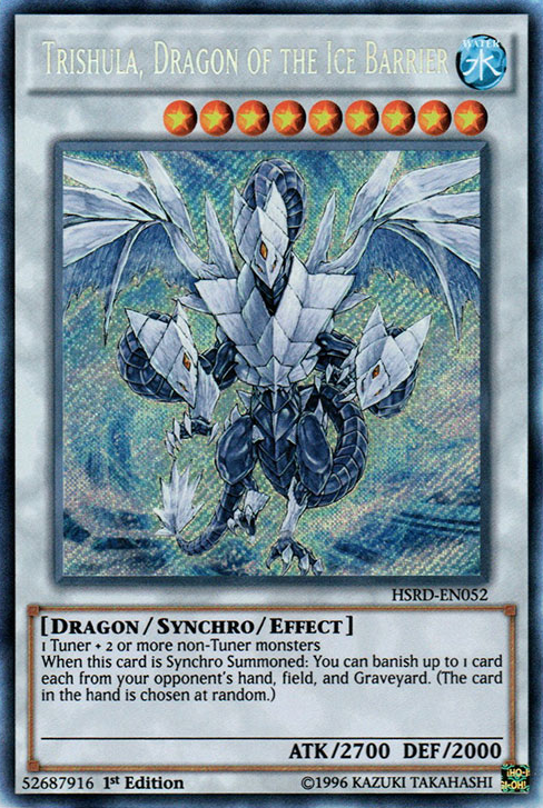 Trishula, Dragon of the Ice Barrier [HSRD-EN052] Secret Rare | Gamers Paradise