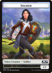 Soldier // Dinosaur Double-Sided Token [Game Night 2019 Tokens] | Gamers Paradise