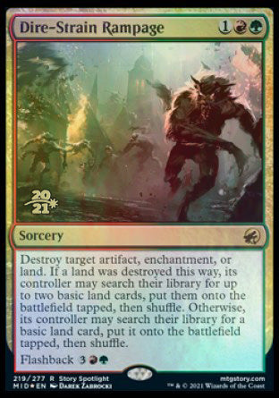 Dire-Strain Rampage [Innistrad: Midnight Hunt Prerelease Promos] | Gamers Paradise