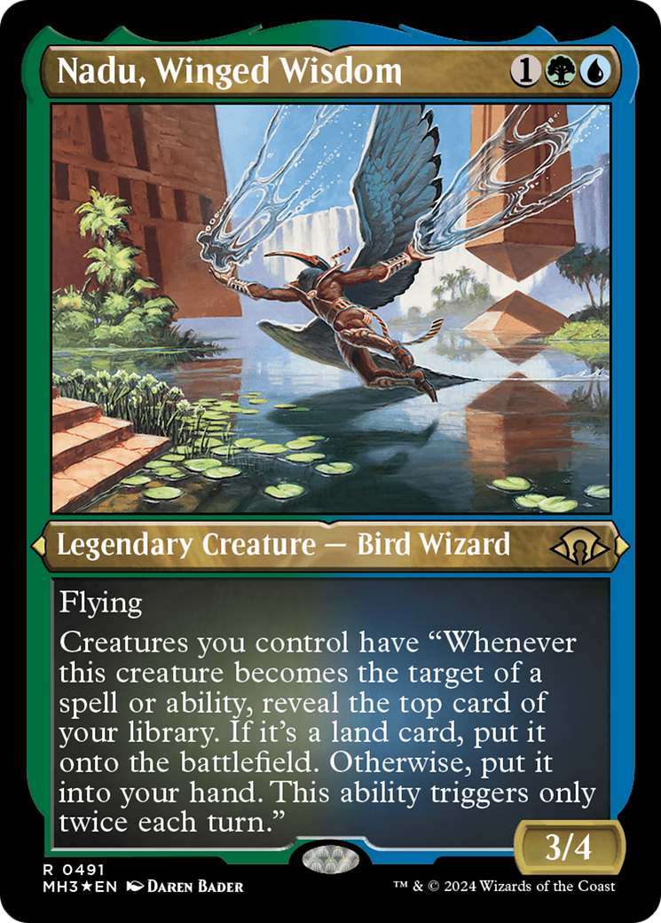 Nadu, Winged Wisdom (Foil Etched) [Modern Horizons 3] | Gamers Paradise