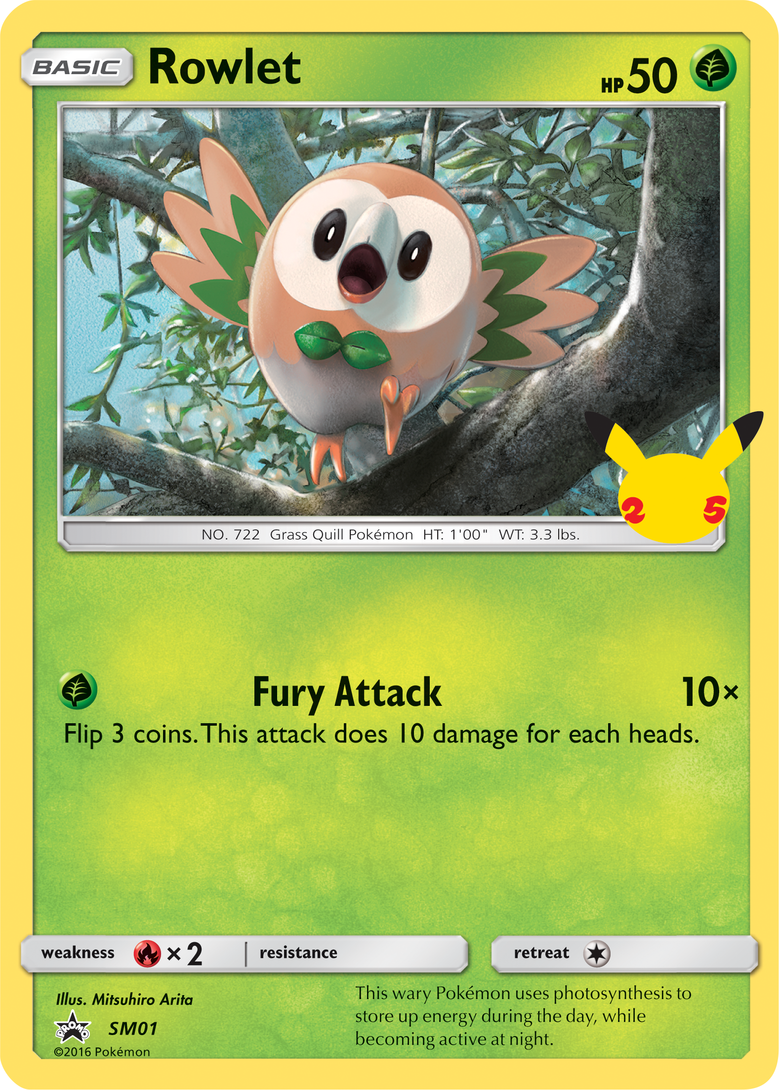 Rowlet (SM01) (Jumbo Card) [First Partner Pack] | Gamers Paradise