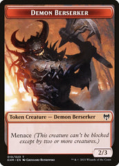 Human Warrior // Demon Berserker Double-Sided Token [Kaldheim Tokens] | Gamers Paradise