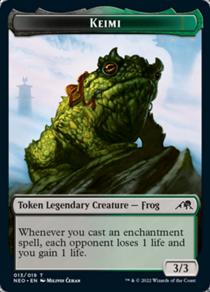 Spirit (002) // Keimi Double-Sided Token [Kamigawa: Neon Dynasty Tokens] | Gamers Paradise
