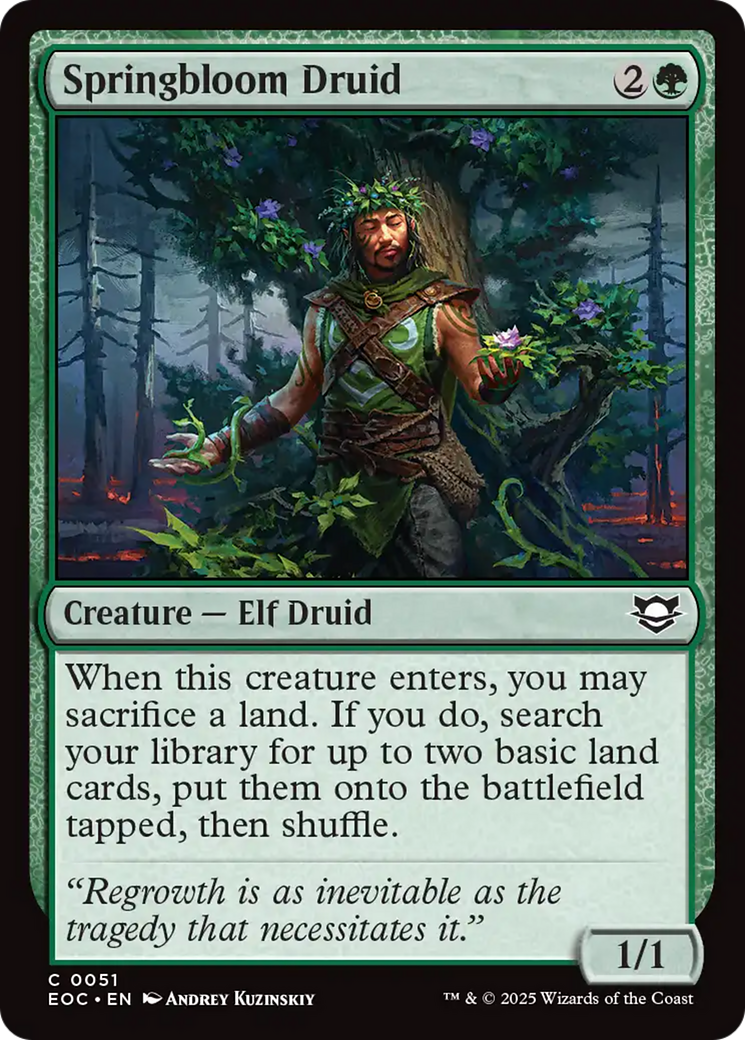 Springbloom Druid [Edge of Eternities Commander] | Gamers Paradise