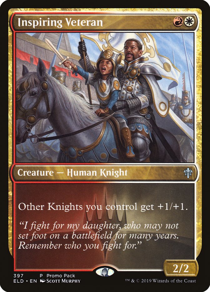Inspiring Veteran (Promo Pack) [Throne of Eldraine Promos] | Gamers Paradise