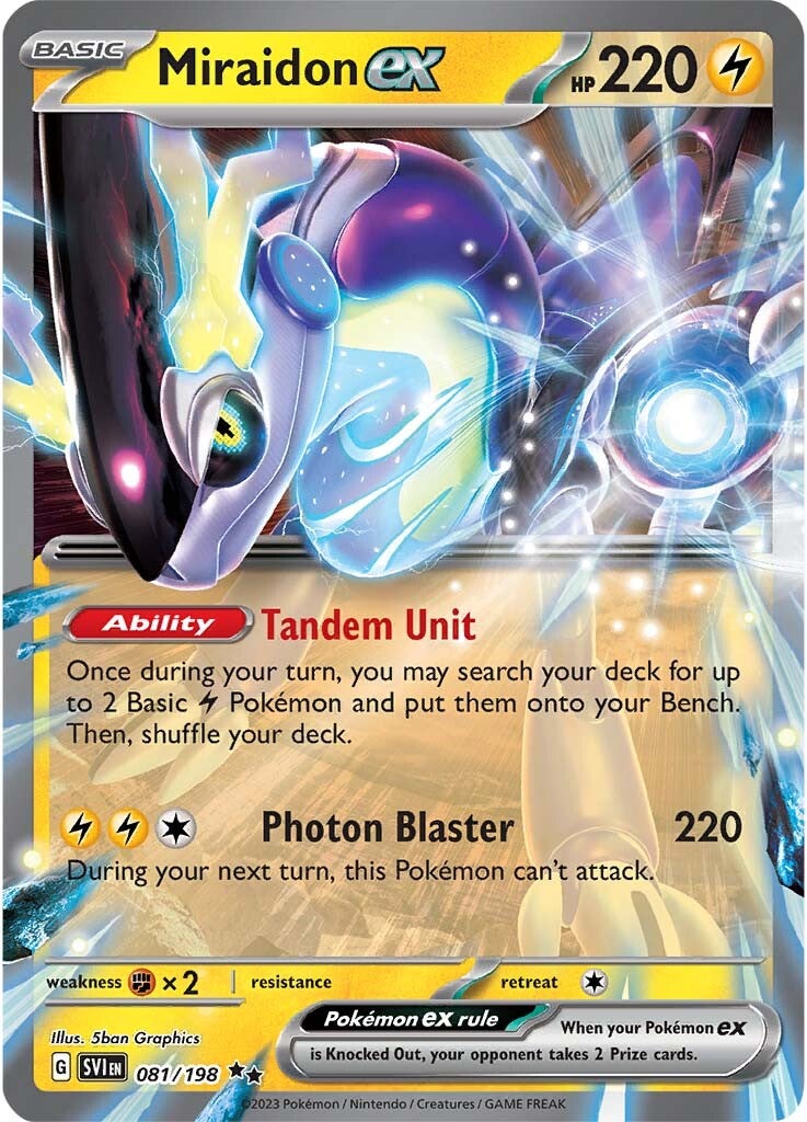 Miraidon ex (081/198) (Jumbo Card) [Scarlet & Violet: Base Set] | Gamers Paradise