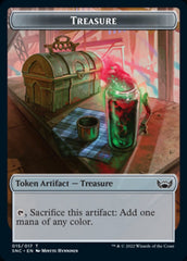 Ooze (025) // Treasure (015) Double-Sided Token [Streets of New Capenna Commander Tokens] | Gamers Paradise