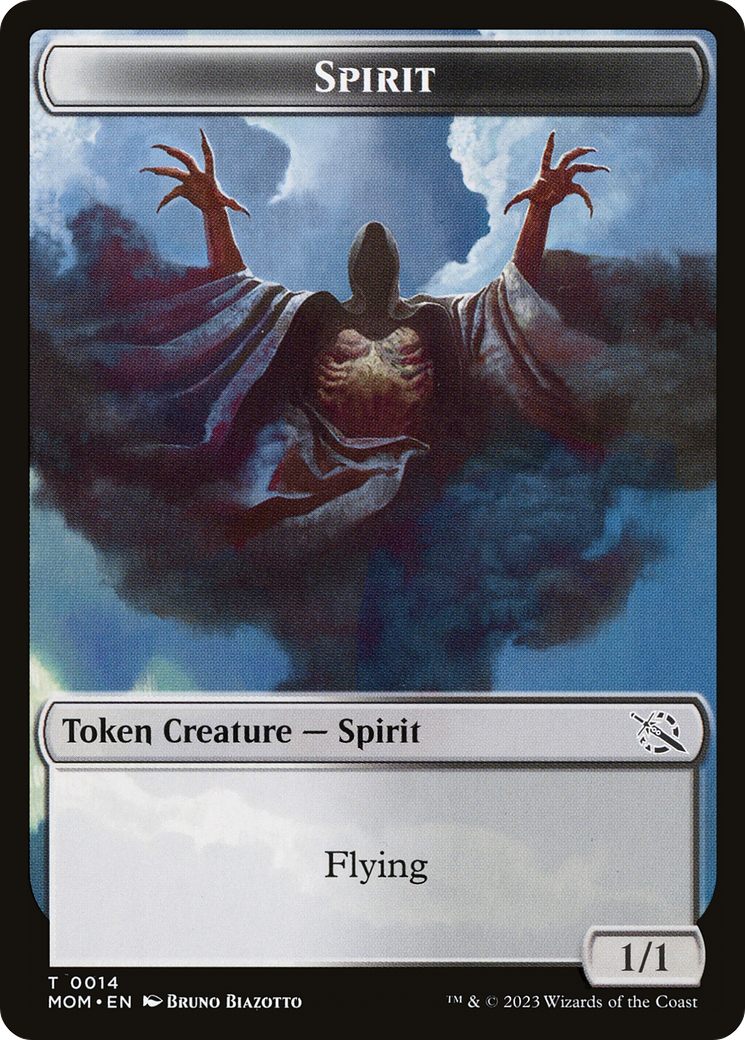 Monk // Spirit (14) Double-Sided Token [March of the Machine Tokens] | Gamers Paradise