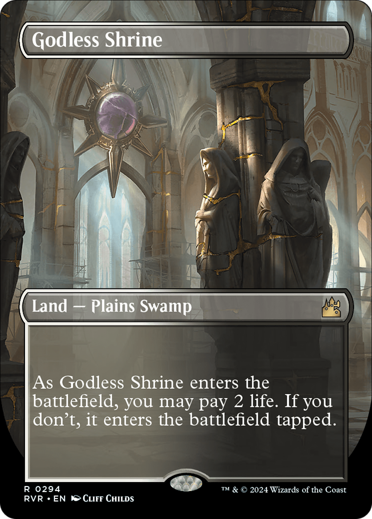 Godless Shrine (Borderless) [Ravnica Remastered] | Gamers Paradise