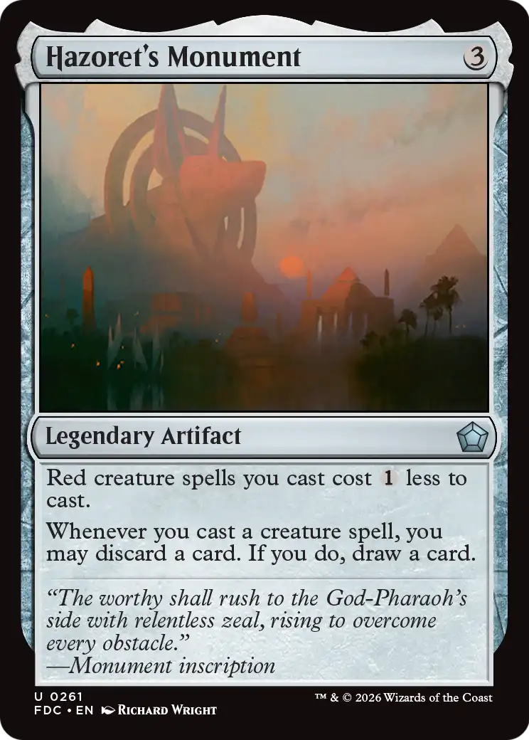 Hazoret's Monument [Foundations Commander] | Gamers Paradise