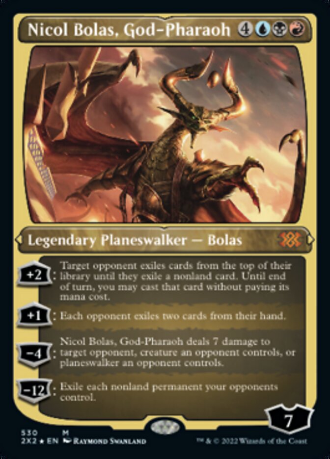 Nicol Bolas, God-Pharaoh (Foil Etched) [Double Masters 2022] | Gamers Paradise