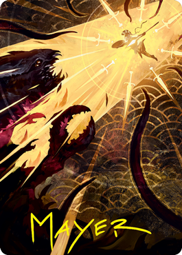 Defiant Strike Art Card (Gold-Stamped Signature) [Strixhaven: School of Mages Art Series] | Gamers Paradise