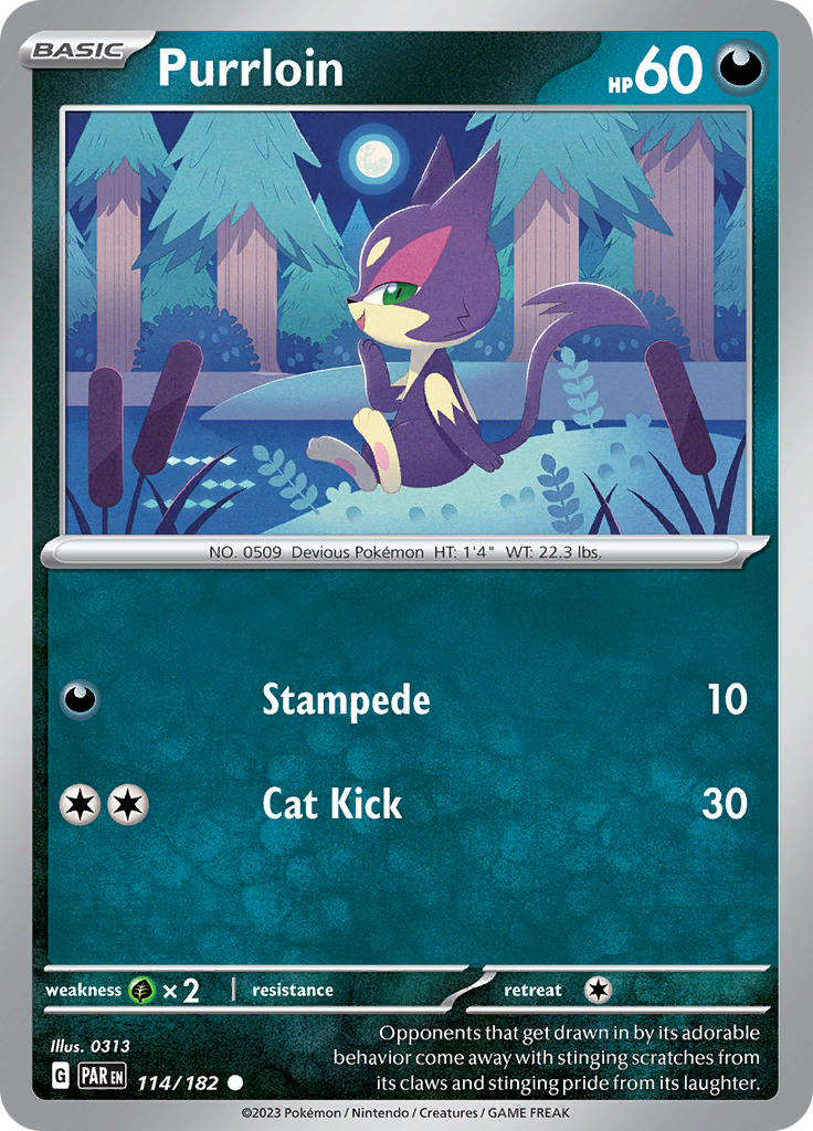 Purrloin (114/182) [Scarlet & Violet: Paradox Rift] | Gamers Paradise