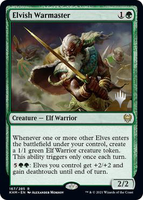 Elvish Warmaster (Promo Pack) [Kaldheim Promos] | Gamers Paradise