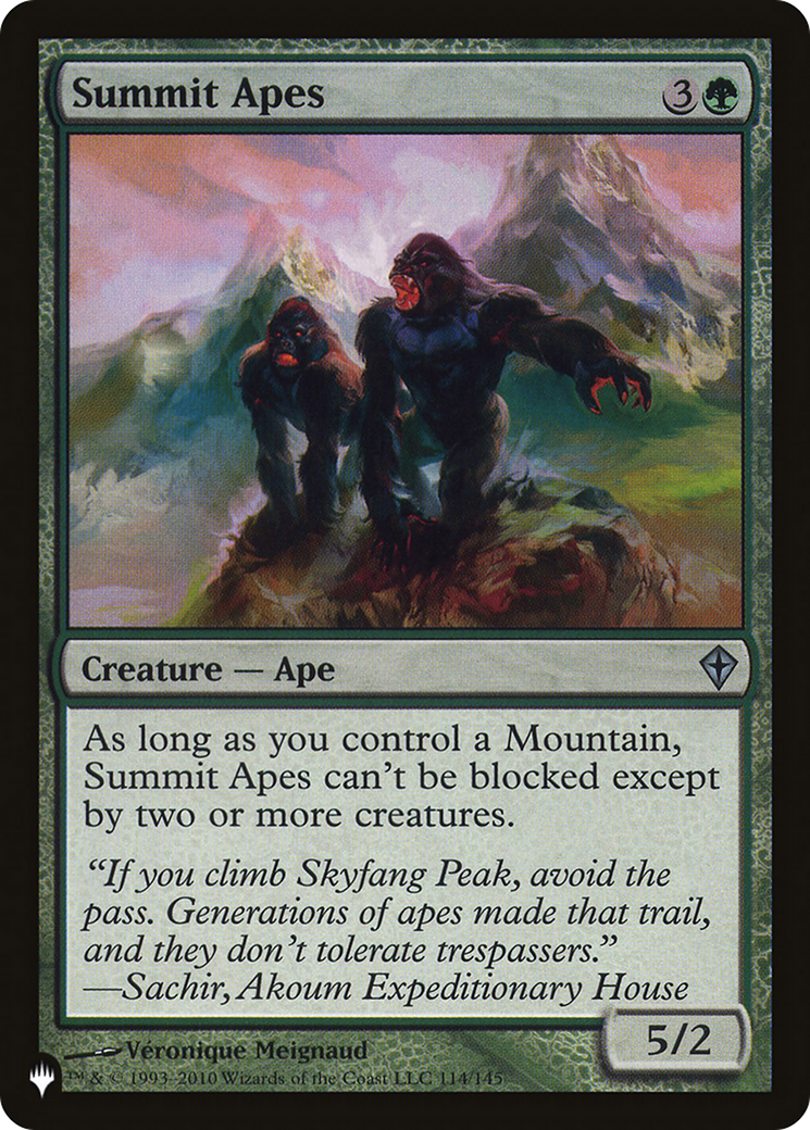 Summit Apes [The List Reprints] | Gamers Paradise