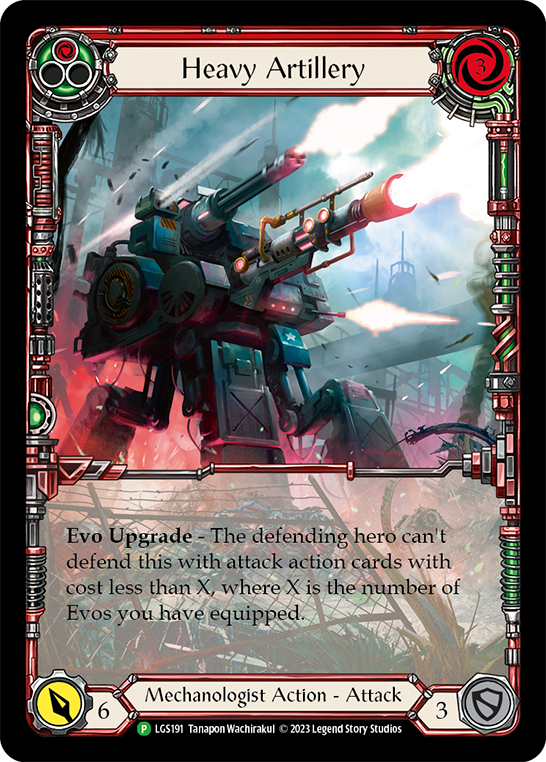 Heavy Artillery (Red) [LGS191] (Promo)  Rainbow Foil | Gamers Paradise