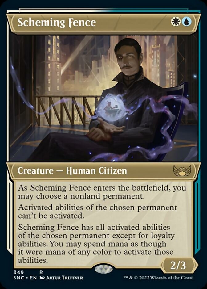 Scheming Fence (Showcase Art Deco) [Streets of New Capenna] | Gamers Paradise
