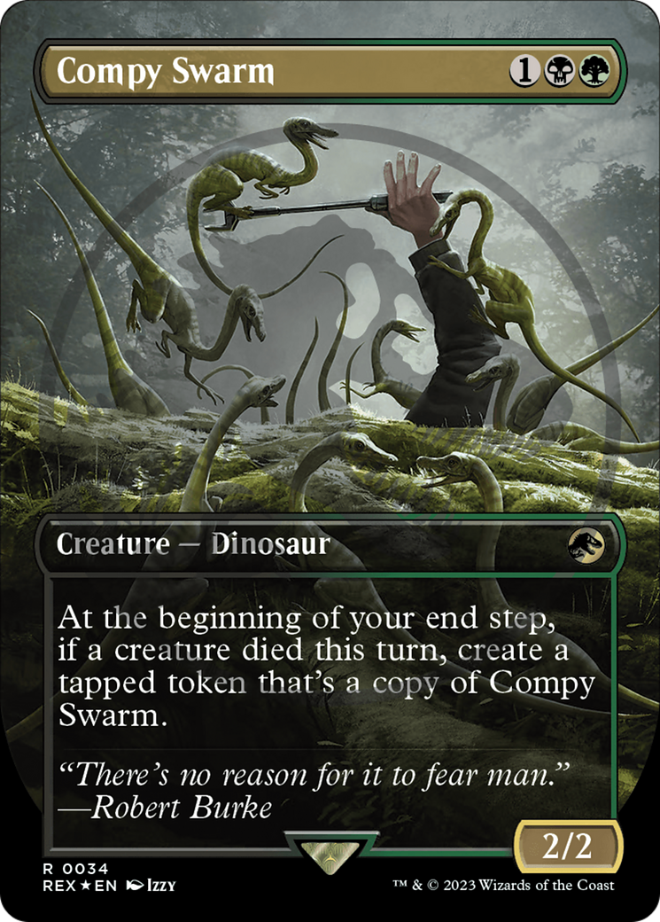 Compy Swarm (Emblem) (Borderless) [Jurassic World Collection Tokens] | Gamers Paradise