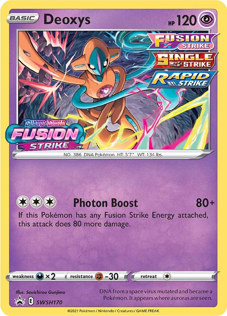 Deoxys (SWSH170) (Prerelease Promo) [Sword & Shield: Black Star Promos] | Gamers Paradise