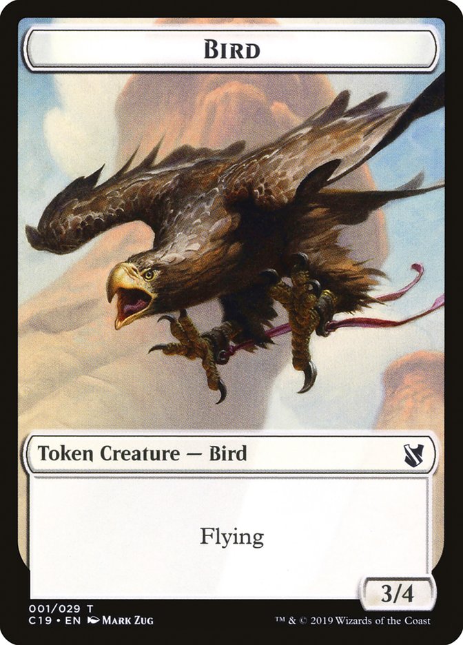 Bird Token (001/029) [Commander 2019 Tokens] | Gamers Paradise