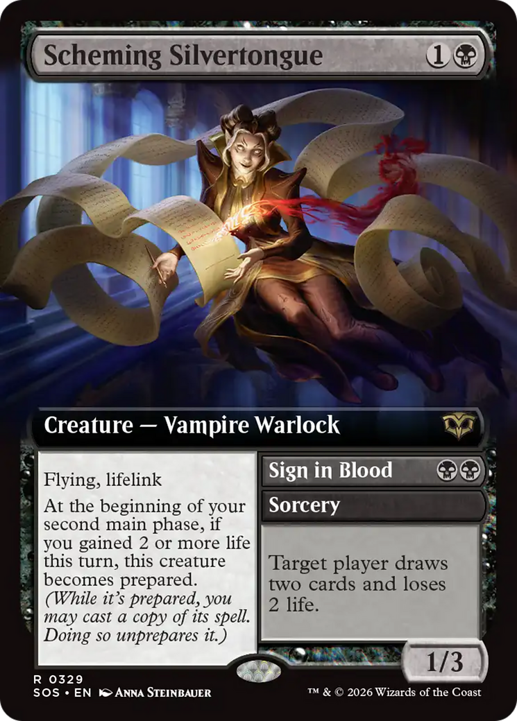 Scheming Silvertongue (Extended Art) [Secrets of Strixhaven] | Gamers Paradise