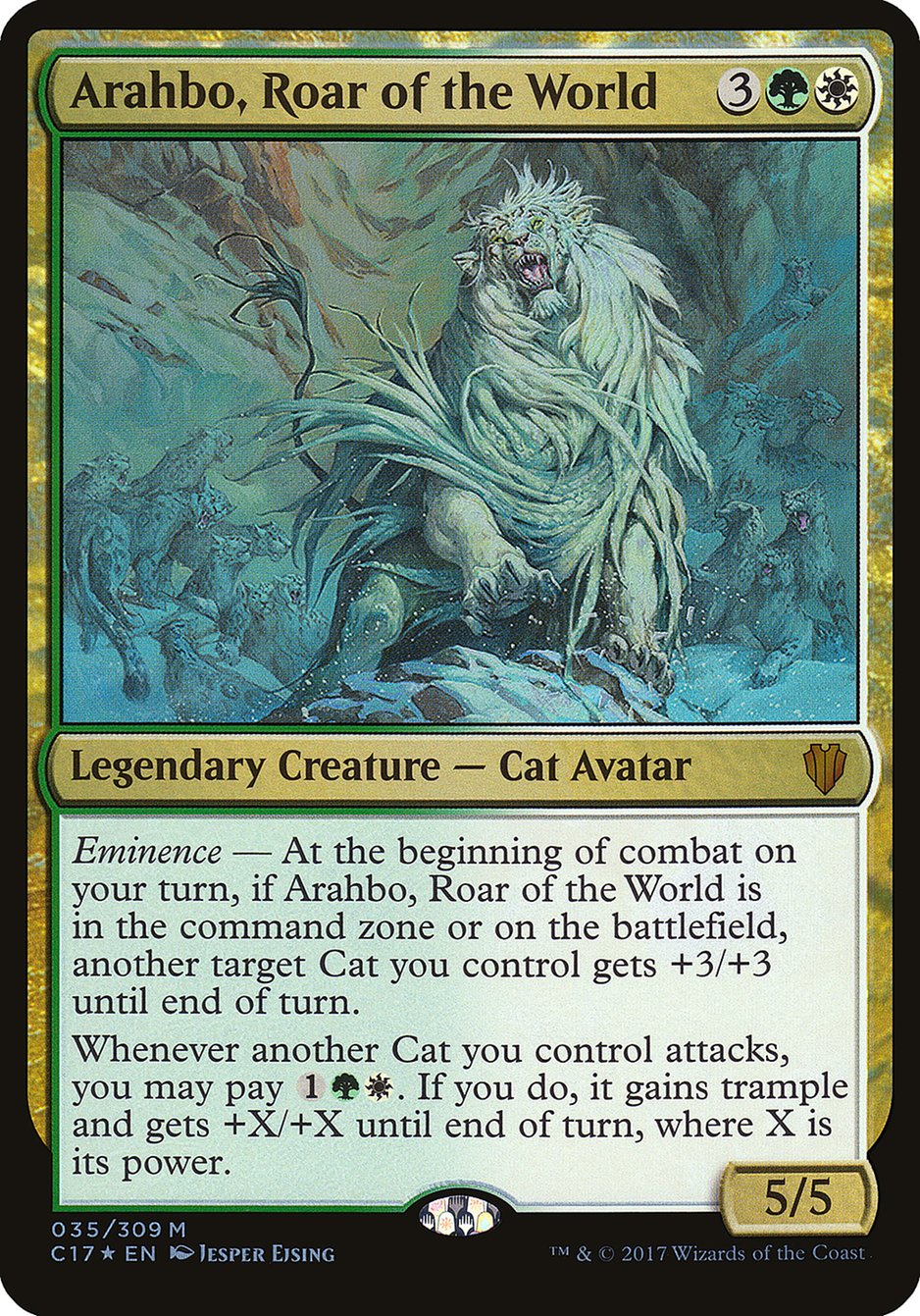 Arahbo, Roar of the World (Oversized) [Commander 2017 Oversized] | Gamers Paradise