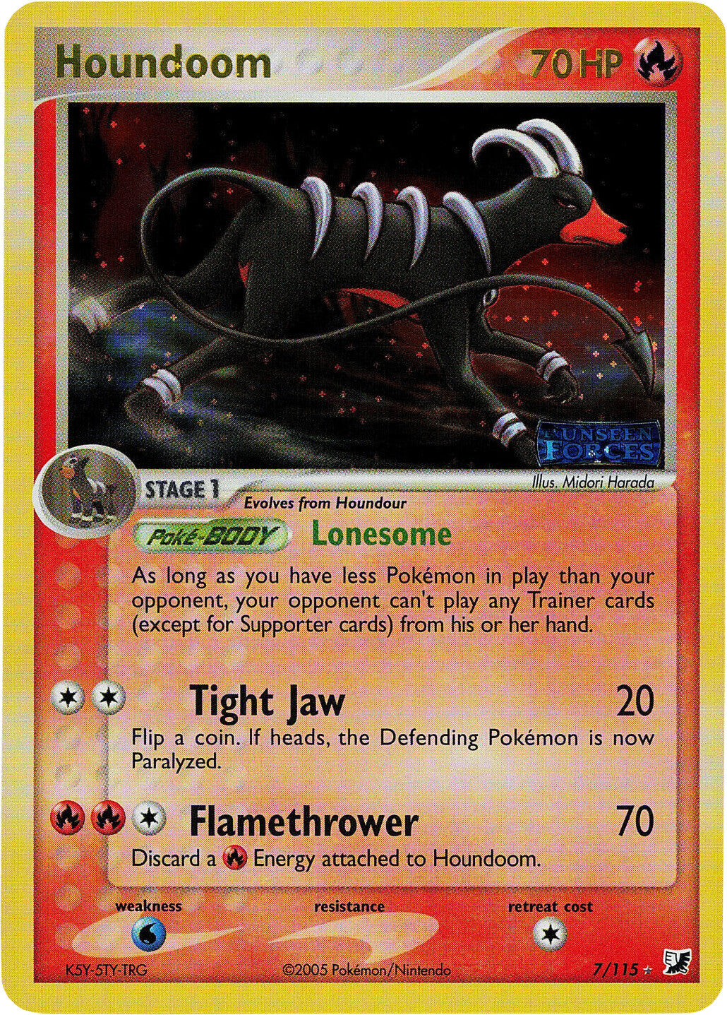 Houndoom (7/115) (Stamped) [EX: Unseen Forces] | Gamers Paradise