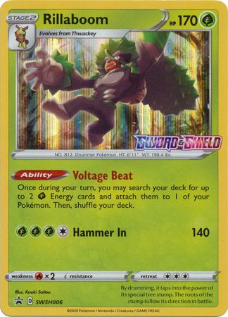Rillaboom (SWSH006) (Prerelease Promo) [Sword & Shield: Black Star Promos] | Gamers Paradise