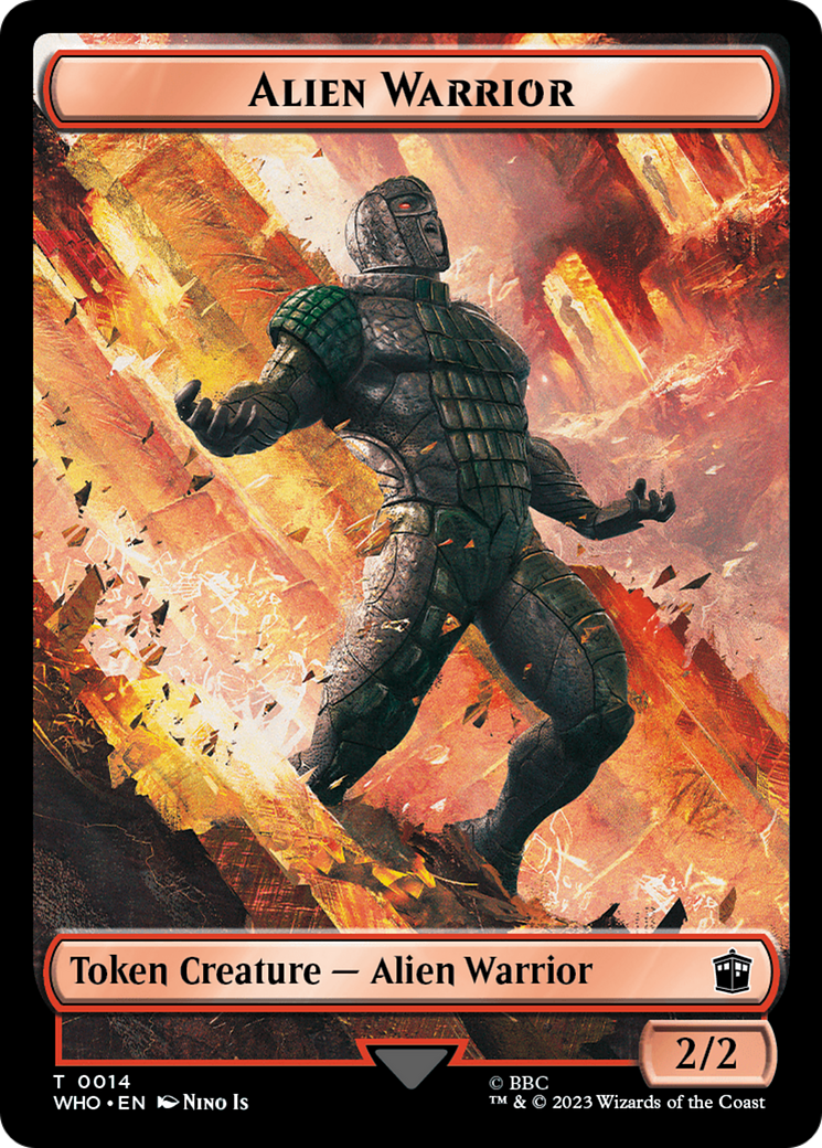 Alien Rhino // Alien Warrior Double-Sided Token [Doctor Who Tokens] | Gamers Paradise