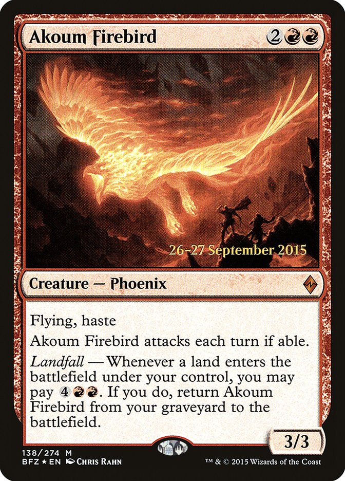 Akoum Firebird [Battle for Zendikar Prerelease Promos] | Gamers Paradise
