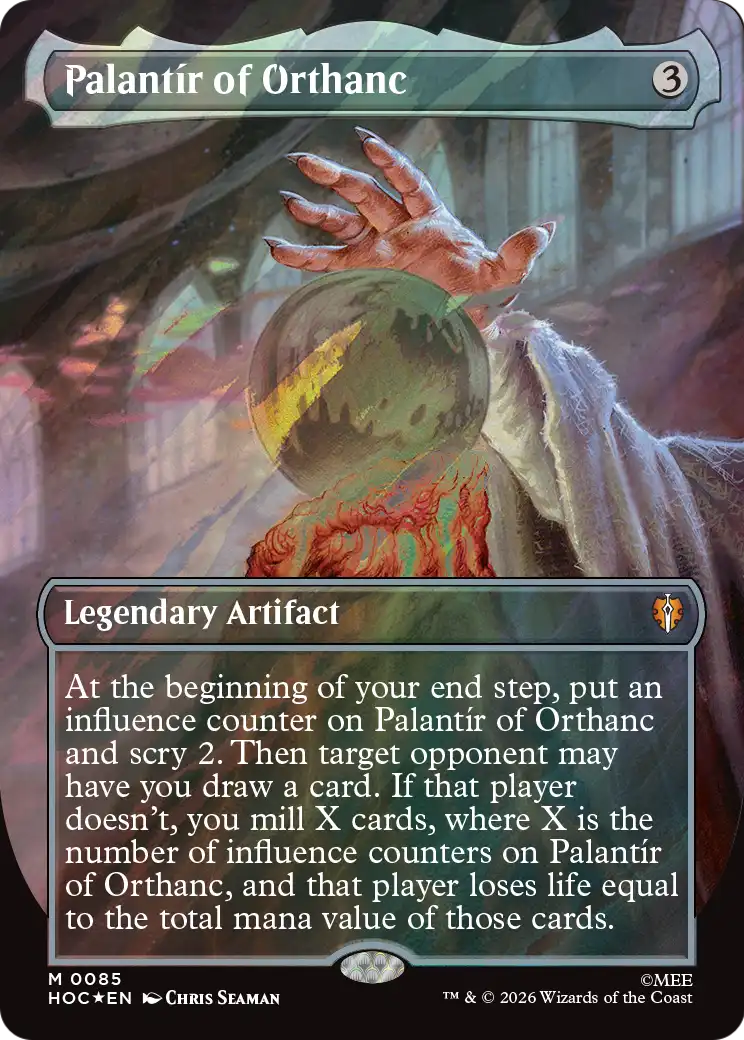 Palantir of Orthanc (Borderless) (Surge Foil) [The Hobbit: Eternal-Legal] | Gamers Paradise