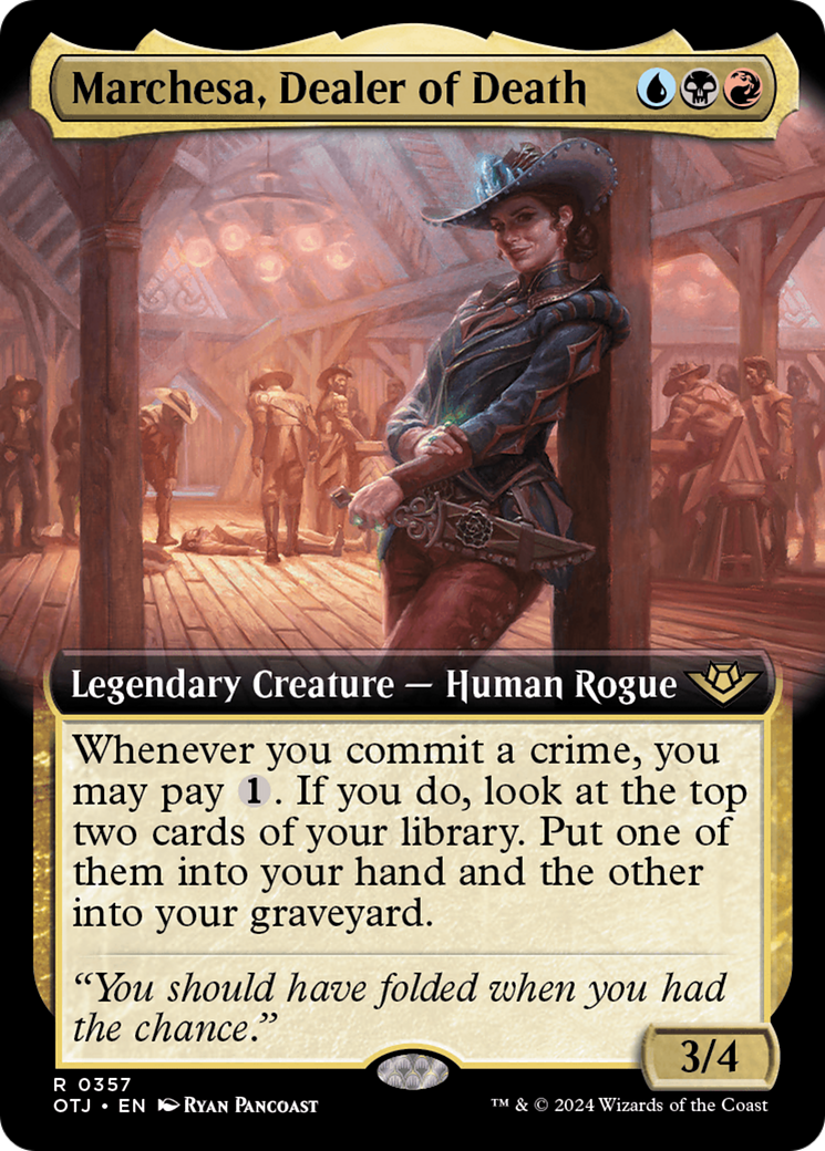 Marchesa, Dealer of Death (Extended Art) [Outlaws of Thunder Junction] | Gamers Paradise