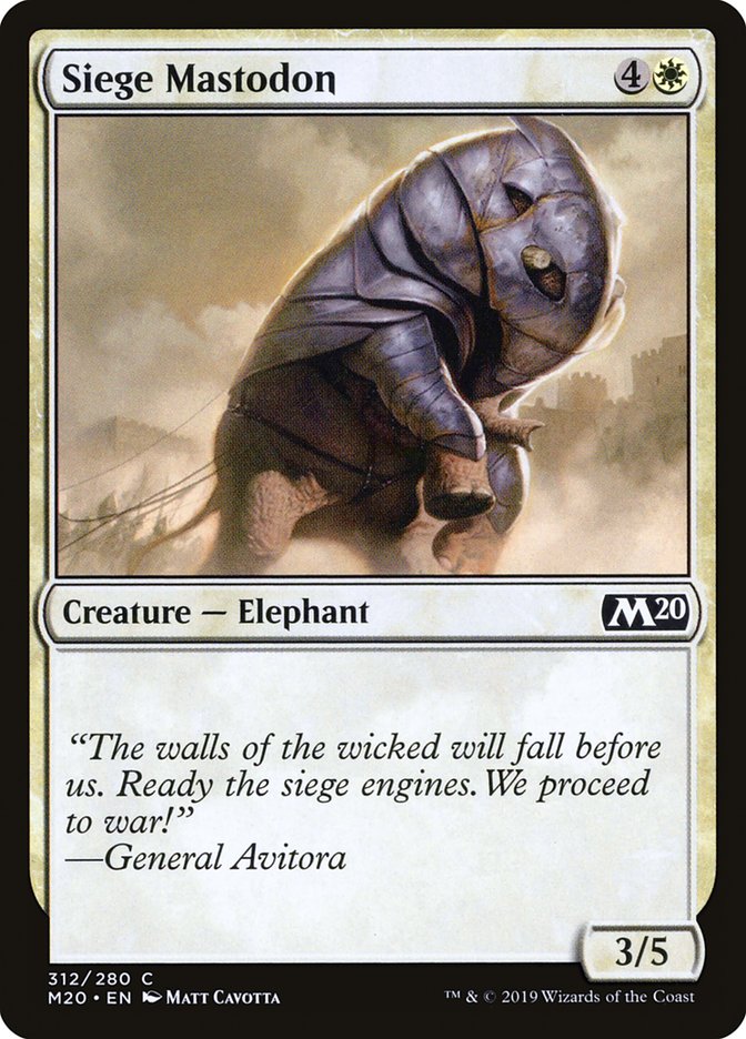 Siege Mastodon [Core Set 2020] | Gamers Paradise