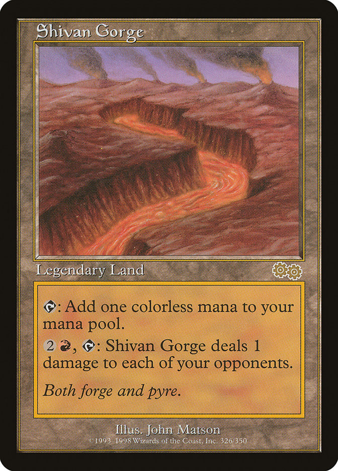 Shivan Gorge [Urza's Saga] | Gamers Paradise