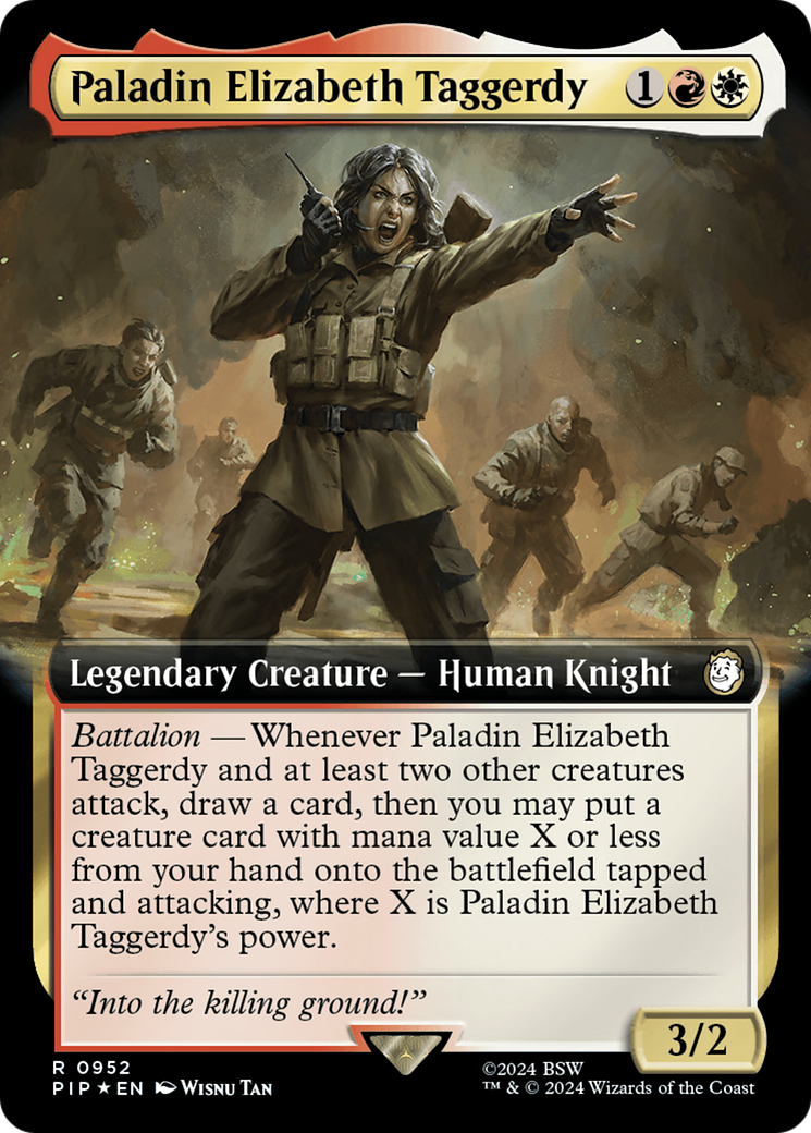 Paladin Elizabeth Taggerdy (Extended Art) (Surge Foil) [Fallout] | Gamers Paradise